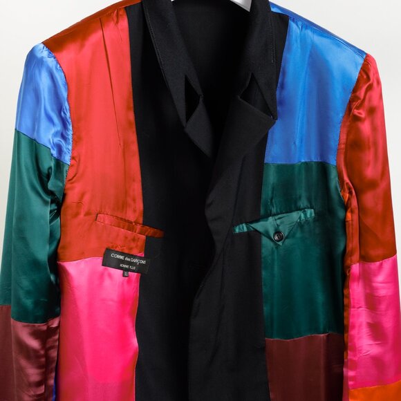 Comme Des Garcons Homme Plus 2017 Black Blazer Multi-Colour Lining - Picture 5 of 16